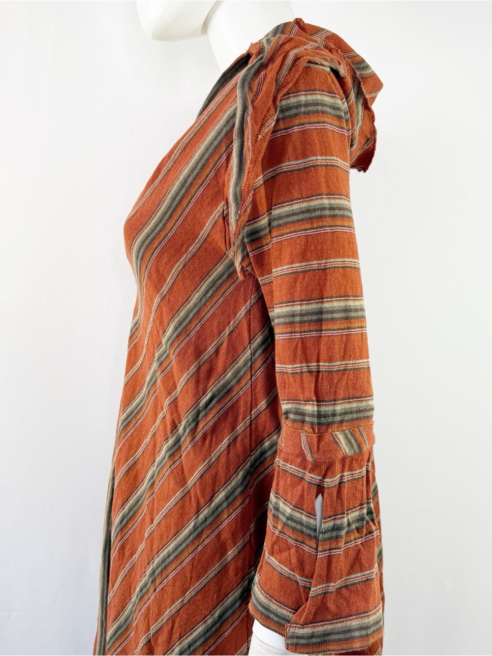 New Romantics by Free People Brown Striped Tunic Dress Size S Hippie Boho - Picture 4 of 8